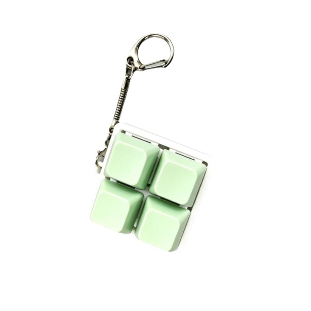 Macaron Color 2x2 Keyboard Fidget Toy Easy To Press Keyboard Keycap Key Chain Gifts