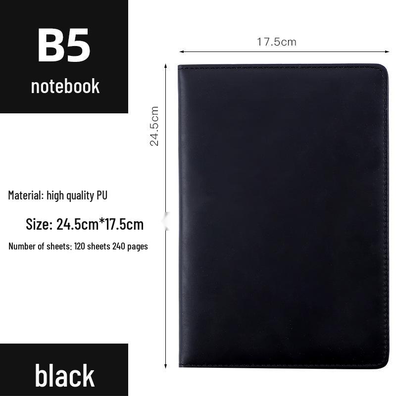 Color-Changing PU Business Notebook: Custom A5/B5 Notepad with Printable Logo for Meeting Minutes.