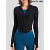 Vitality Girls Thread Quick-Drying Yoga Clothes Outwear Female Silm Figure Flattering Sportswear Cardigan Top Long Sleeves