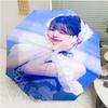 Wonyoung Print Automatic Umbrella, 8 Rib Iron Frame, Plastic Handle, Suitable for Outdoor Travel &Daily , Ideal Gift