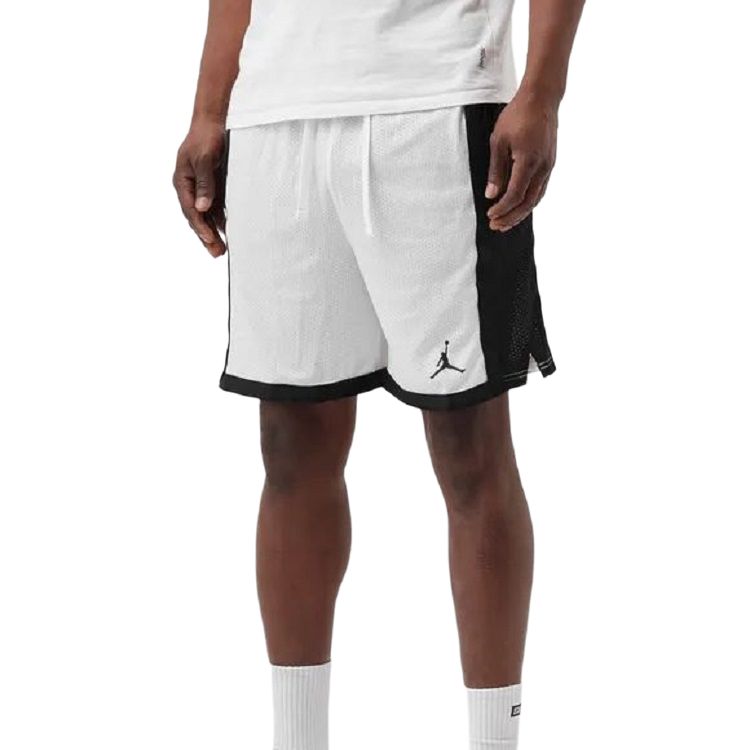 Jordan Sport Dri-FIT Classic Jumpman Logo Print Mid-Rise Loose Basketball Shorts Men Shorts White DH9077-100