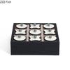 Minimalism Leather Tic-Tac-Toe Game Chessboard Geometric Artwork Ornaments Desk Decoration Chess Pieces Casual Chess Game