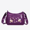 Waterproof Embroidered Oxford Shoulder Bag Multi Pockets Middle Aged Messenger Bag  Handbag