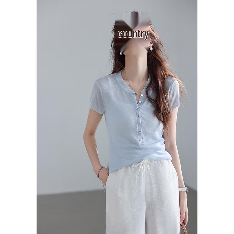 

VICTORIA&VERA Slim-Fit Stand Collar Knit Top XL