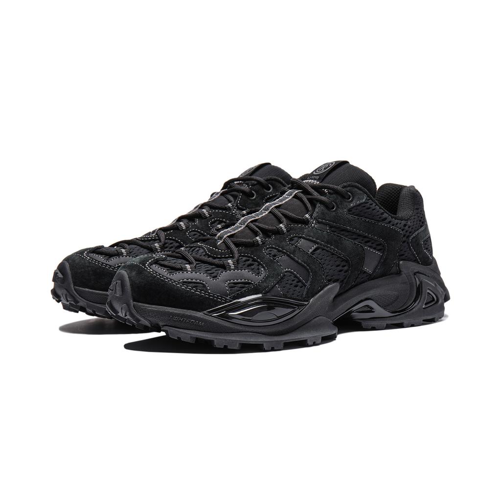 Li Ning Cat Paw CRC Comfortable Versatile Shock Absorbing Wear Resistant Low Top Casual Shoes Unisex Casual Shoes Black AZGU031-1