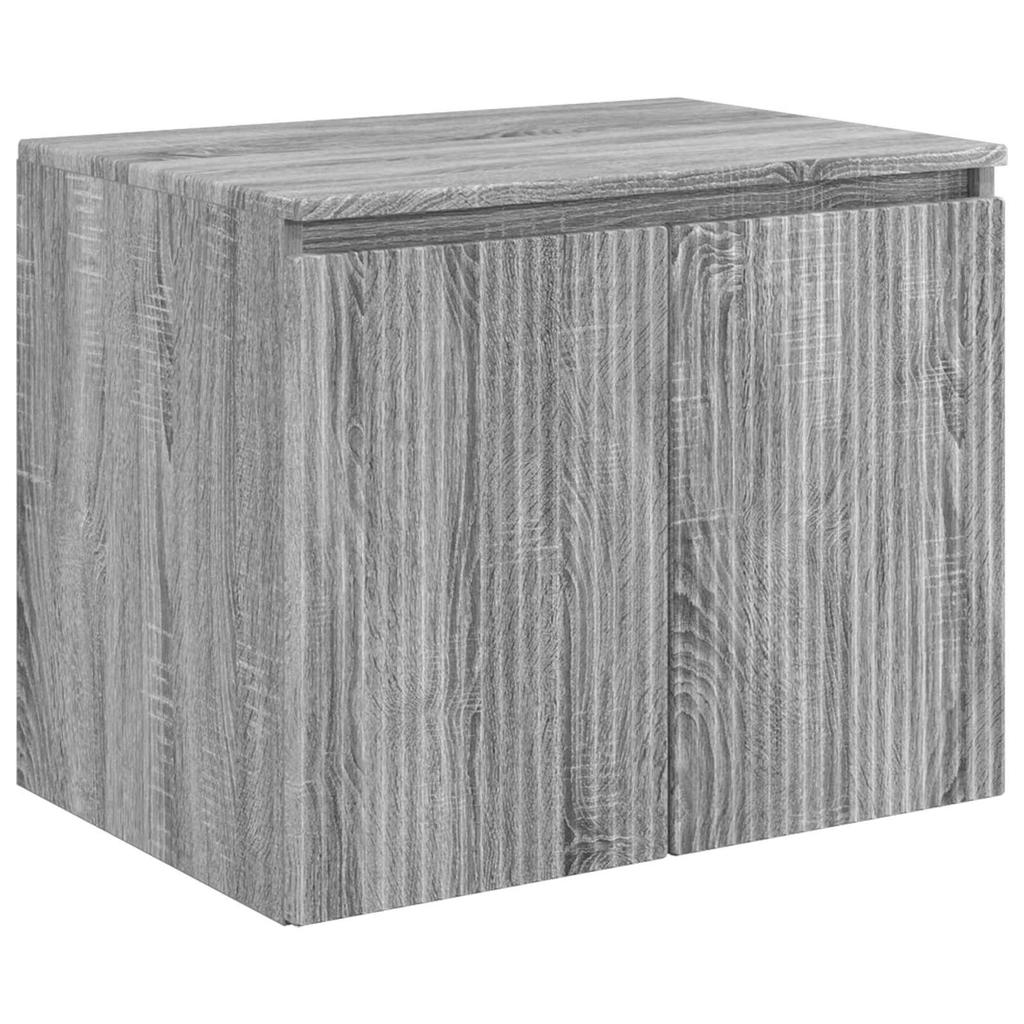 5 Piece Bathroom Cabinet Set Grey Sonoma Wood Based Material