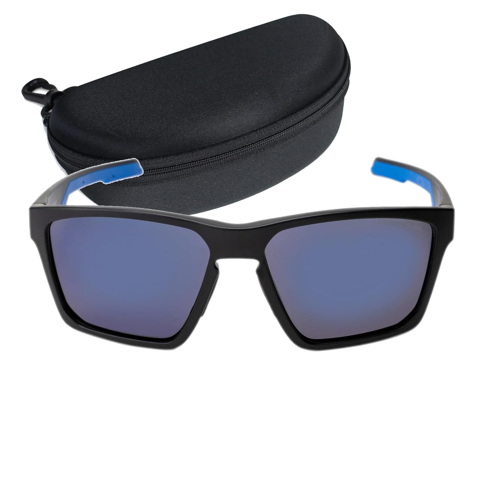 

Captain Stag Polarized Sunglasses with Sunglasses PC Smoke Blue Men s Case, Plastic, Mirror, CSP-011-1-EH-72 синій