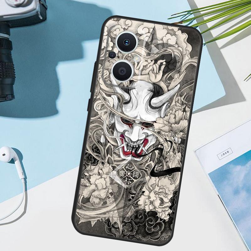

Samurai Oni Mask Cover For OPPO Reno 13 F 10 11 12 14 Pro 11F 12F 14F 7 8 Lite OPPO Find X9 X8 X5 X6 Pro Case OPPO Reno10 5G