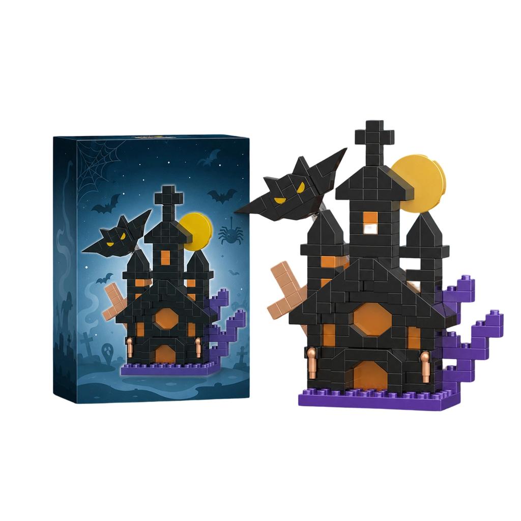 Creative Halloween Building Block Toy Skeleton Model Educational Construction Set for Kids Puzzle Assembly Gift for Children