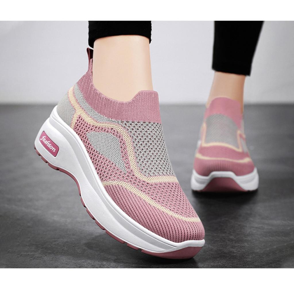 Thick Soled Women's Shoes, Classic Sponge Sole Casual Shoes, Versatile Height Increasing Shoes