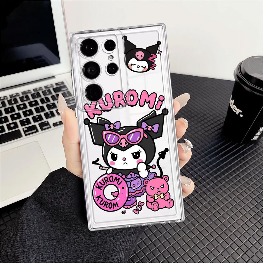 

Case for Samsung Galaxy S26 S21 S22 FE S24 S25 Edge S23 Ultra Note 20 Ultra 10 S20 Plus Phone Cover Cute Kuromi Galaxy S26 Ultra