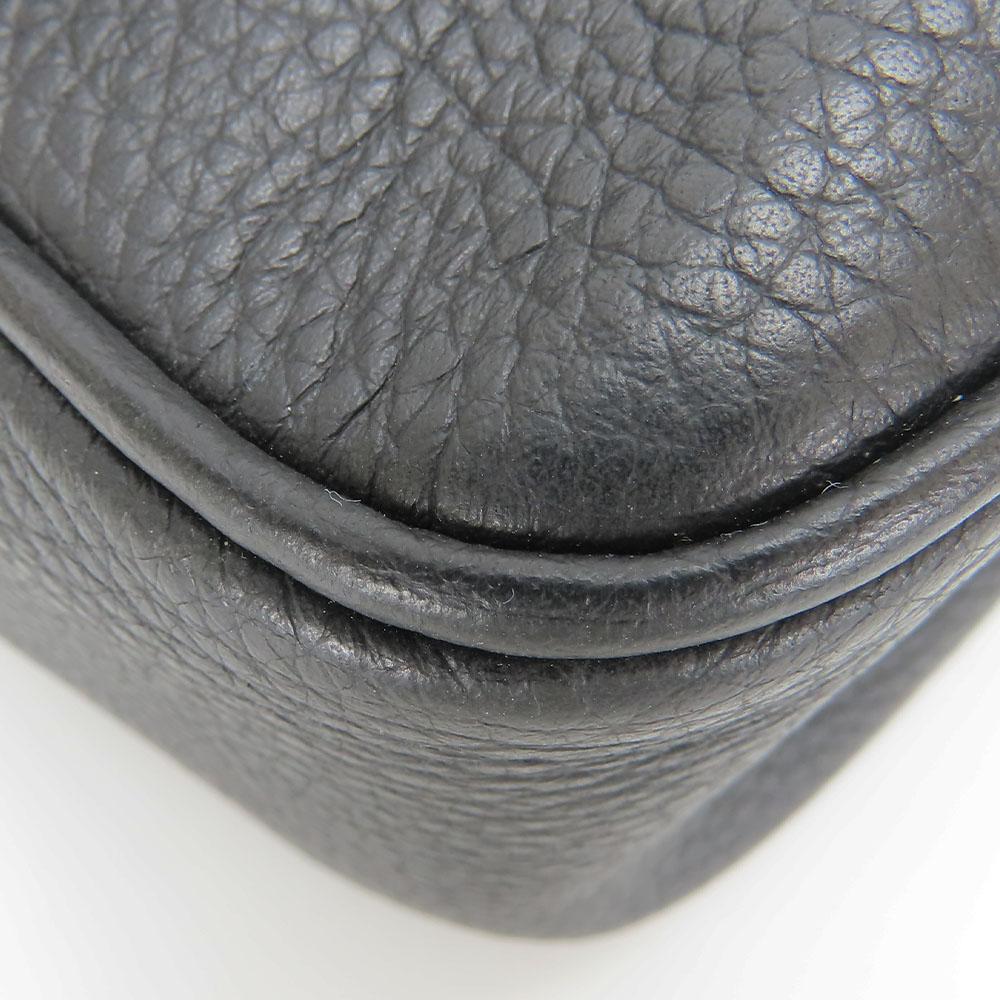 Used COACH Shoulder Bag C6583 Signature canvas/leather black Diagonally hung