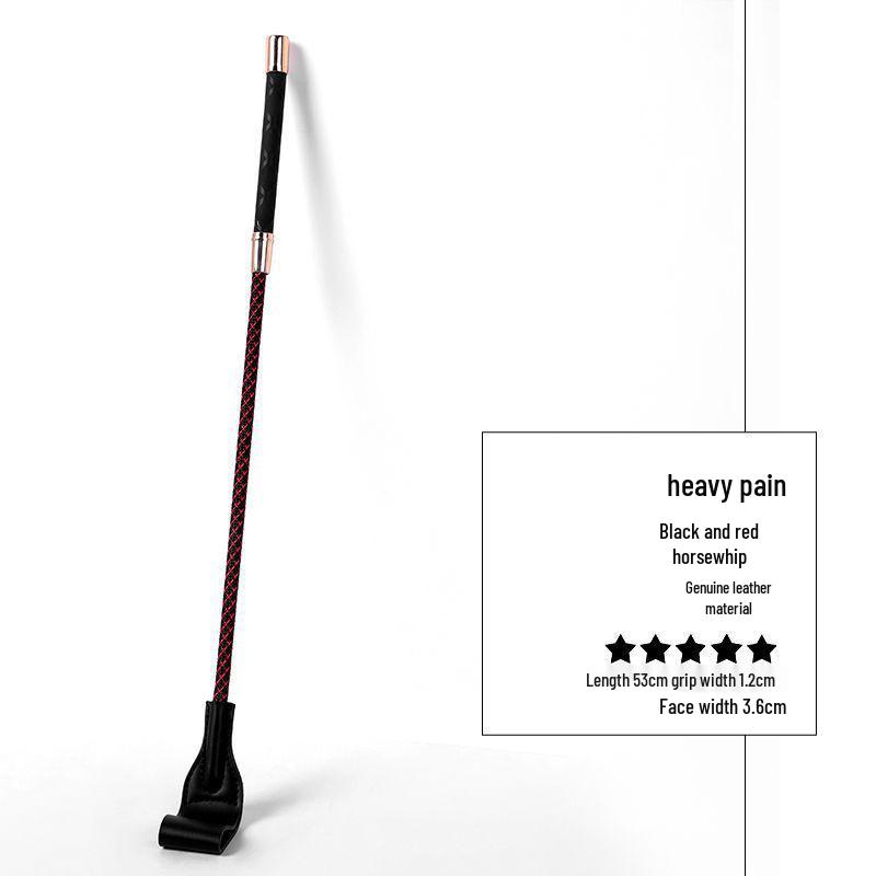 Leather Erotic Ruler Whip for SM Training - Genuine Leather Spanking Tool for Intimate Play