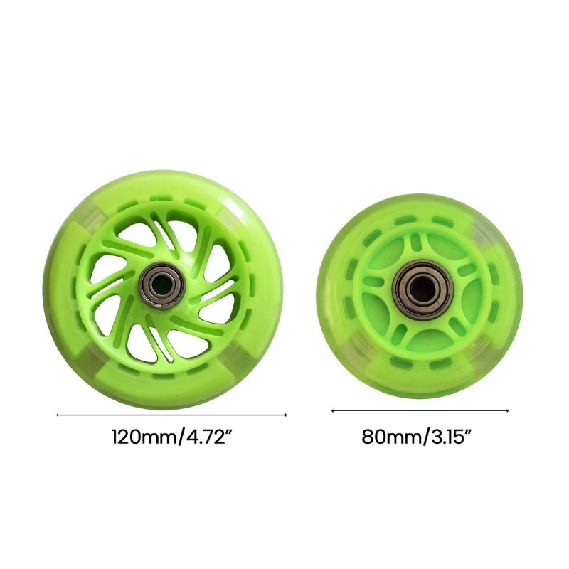 Scooter Wheel Flashing Light Wheels Pink/Black-/Green- PU+Metal Skateboard Parts