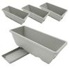 4er-Set rechteckiger Blumenkasten Pflanzgefäß Blumentopf Gemüse Pflanztopf Gartenzubehör Harz Pflanzbehälter Gartenzubehör