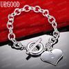 925 Sterling Silver Heart-shaped Bracelet Fashion Wedding Jewelry