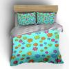 Colorful Paw Print Gift Set Soft Comfortable Duvet Cover Bedding Set Included 1*Duvet Cover & 2*Pillowcases, Gift