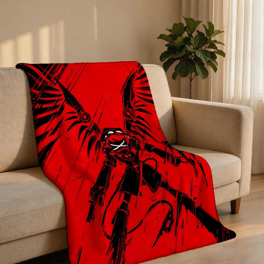 Animation M-Murder Droness Throw Short Plush Throw Blanket Soft Skin-Friendly Multi-Scene Home Office