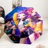 Kpop Demon Hunters: Starlight Adventure Automatic Folding Umbrella - 8-Rib Travel Umbrella with Auto Portable Case, Ideal Gift for Birthdays