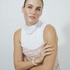 Bracelet - LUXENTER - Clasow - perles blanches - finition argent - femme