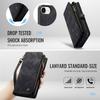 For iPhone 17e 16e Magnetic Wallet Case Compatible Magnetic RFID Blocking Zipper Card Holder Detachable Strap Shockproof Cover