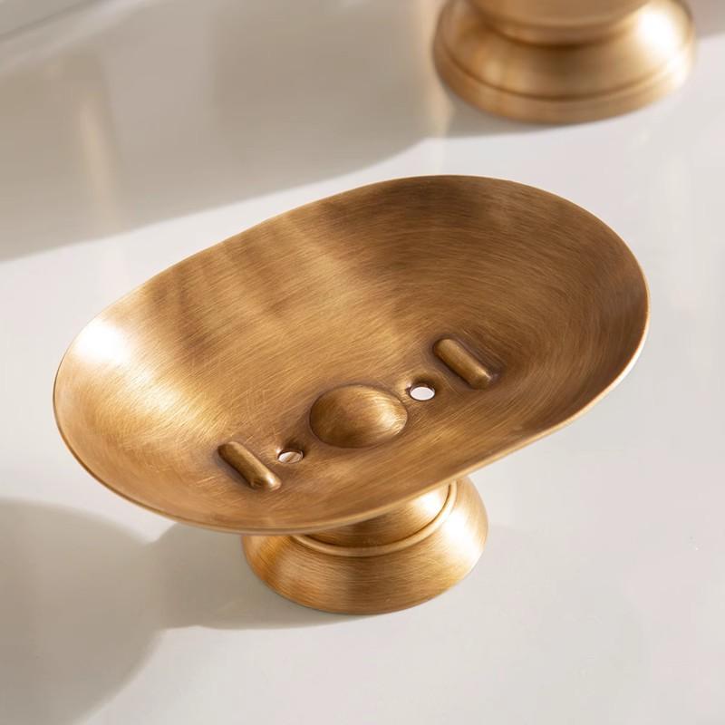 American Gold Copper Bathroom Toiletries Mouthwash Cup Toothbrush Holder Pump Soap Dispenser Modern Metal Shampoo Refill Bottle