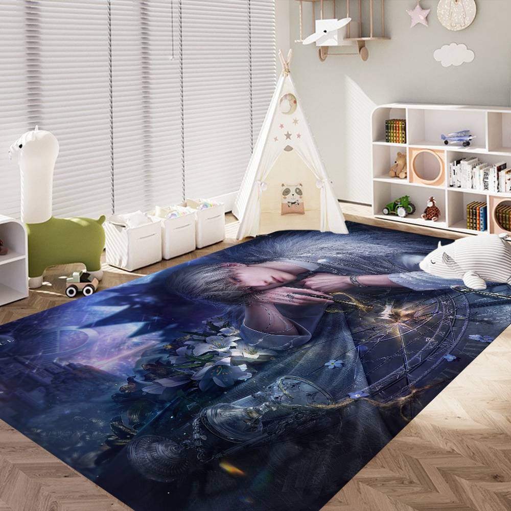 Love And Deep Space Game Hallway Carpet Washable Non-Slip Living Room Sofa Chairs Area Mat Kitchen Doormat Area Rug