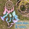 AWLEE Colorful Dream Catchers, Handmade Feather Native n Circular Net for Kids Boys Girls Bedroom Wall Hanging Decoration Decor Nursery Wall Art