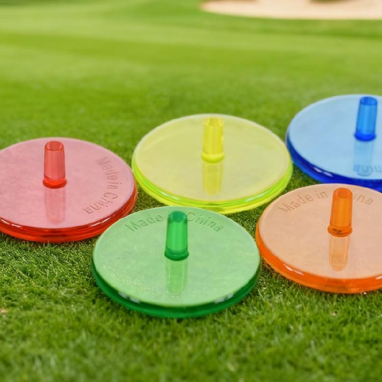 50pcs Plastic Golf Position Markers Colorful Transparents Light weight Multicolor Option Easyly Green Spotting