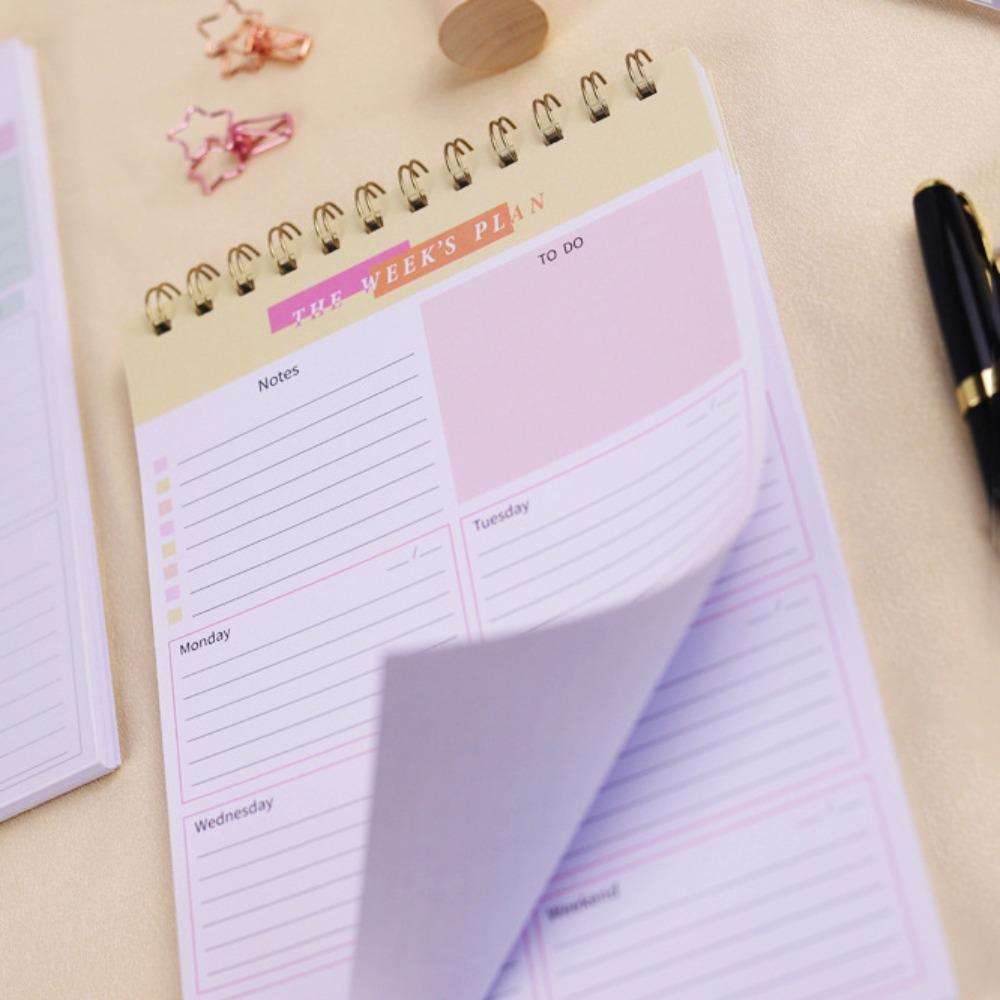 Plan Book To Do List Notebook Spiral Notepad Weekly Planner Notebook Schedule Book  Daily Plan