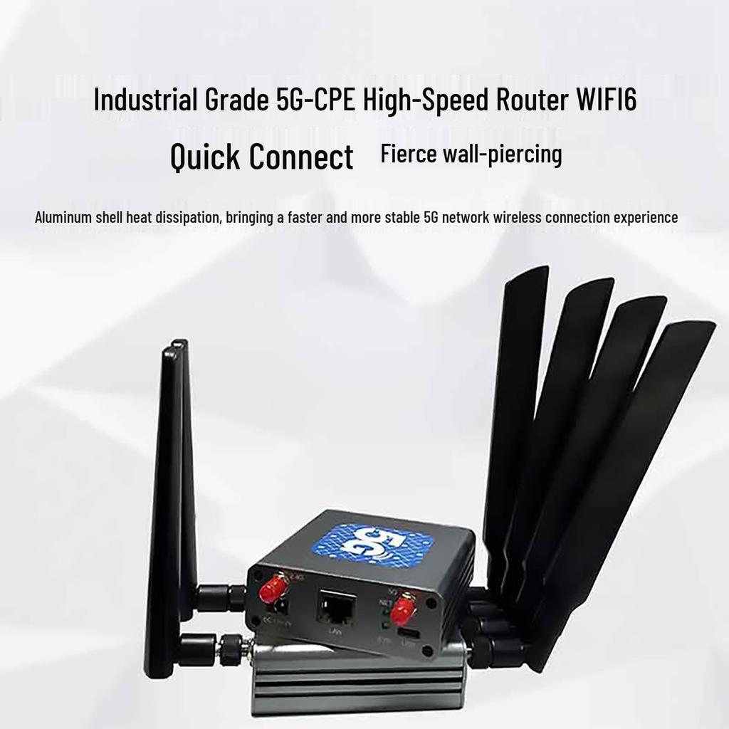 Industrial Grade Dual-Band AX3000 WiFi6 Router: High-Speed 5G CPE, Enhanced Wall Penetration & Efficient Heat Dissipation.