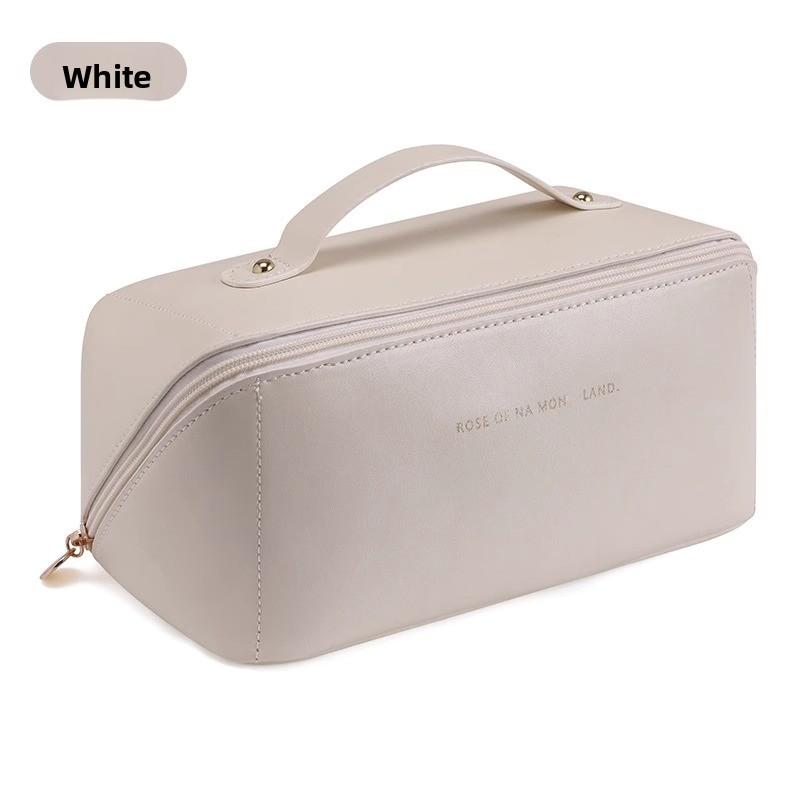Bolsa Organizadora Multifuncional de Gran Capacidad con Apertura de Cremallera y Compartimentos de Almacenamiento Multicapa Incorporados, Bolsa de Maquillaje Organizadora, Bolsa para Artículos de Aseo, Bolsa de Almacenamiento