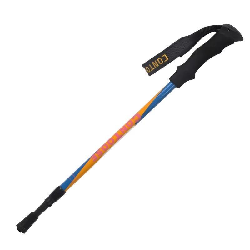 Customized Children s Aluminum Alloy Trekking Poles Outdoor Ultra-light Telescopic Adjustable Length Walking Stick чёрный