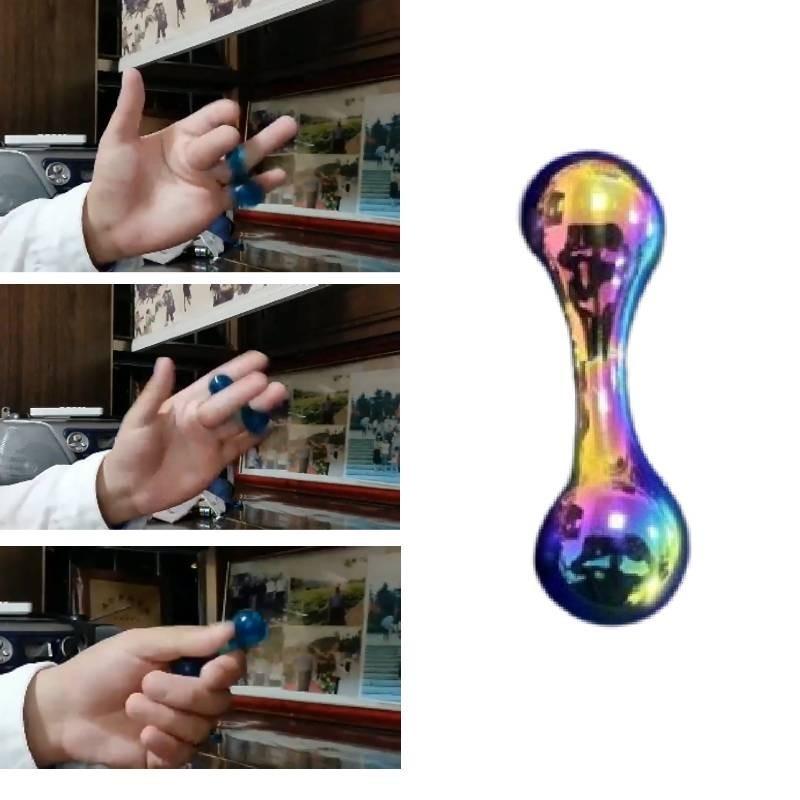 Langlebiger Titanlegierung Knöchel Fidget Spinner Mit Bunten Begleri Perlen Für Kinder Und Erwachsene