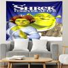Shrek Print Wandteppich, Hintergrund, Einfache Montage, Ideal für Schlafzimmer, Büro & Wohnzimmer, mit Ästhetischem Wandbehang Dekor.
