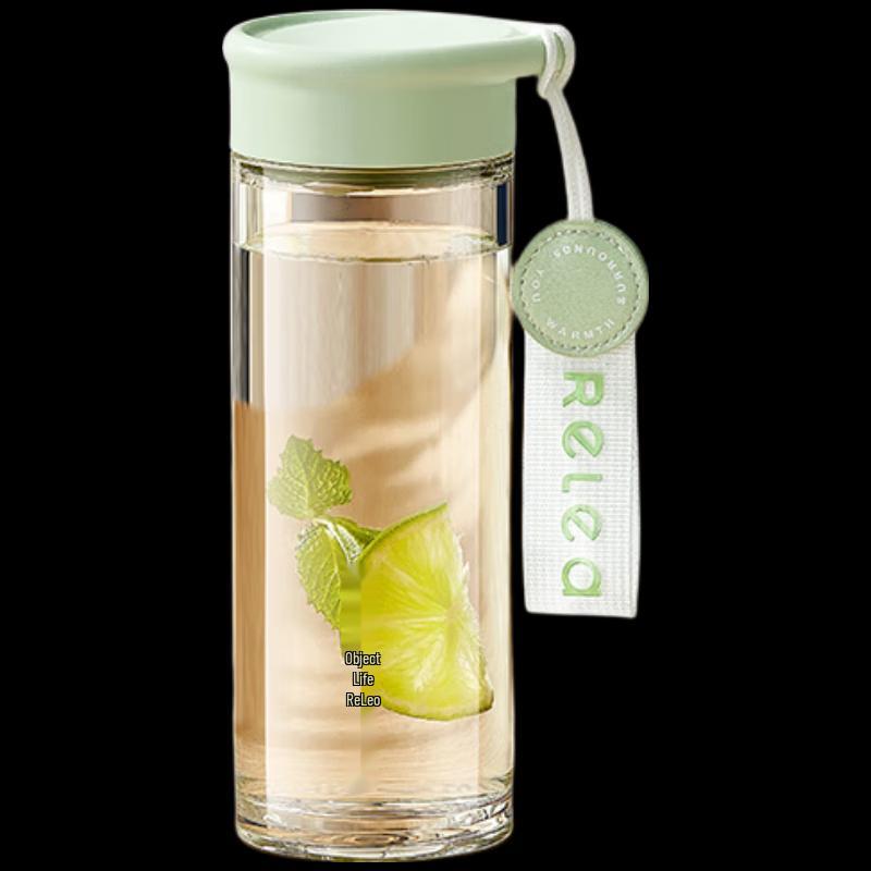 RELEA Portable Glass Tea Infuser Bottle