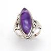 Amethyst 925 Sterling Silber Ring, Marquise Edelstein Handgefertigter Ringschmuck