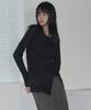 Ledeoli Henley Neck Layered Set Linen Knit Top [Black]