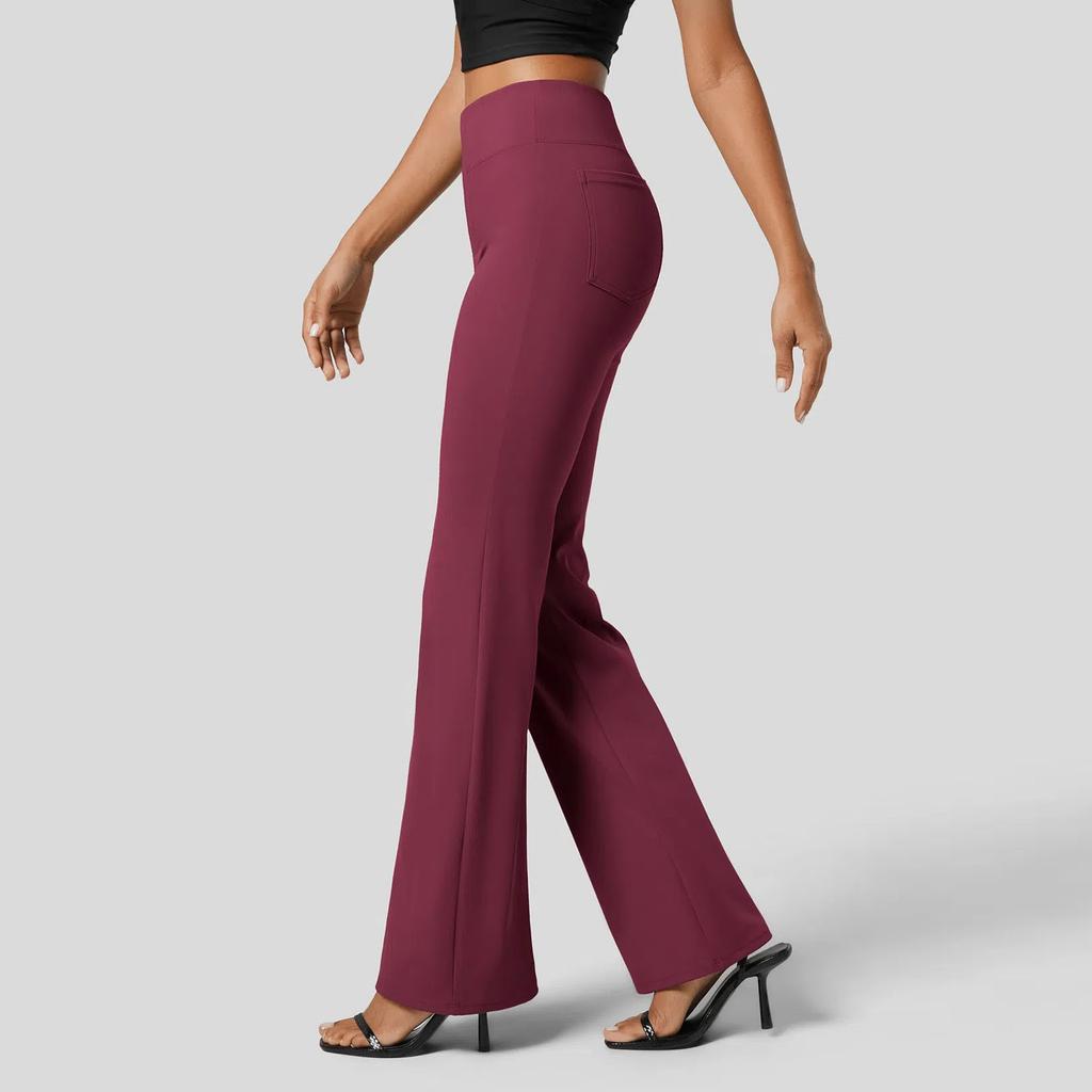 Women's Fashion Casual Solid Colour Yoga Flare High Waist Hip Lifting Wide Leg Sweatpants