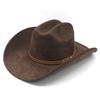 New suede western cowboy hat fashion one-word hat outdoor performance jazz top hat
