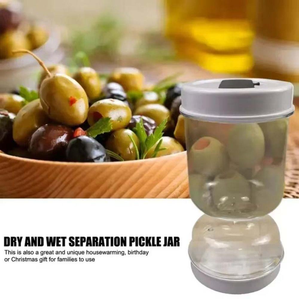 Hourglass Type Pickle Vegetable Jar Food Filter Container  For Storing Pickles