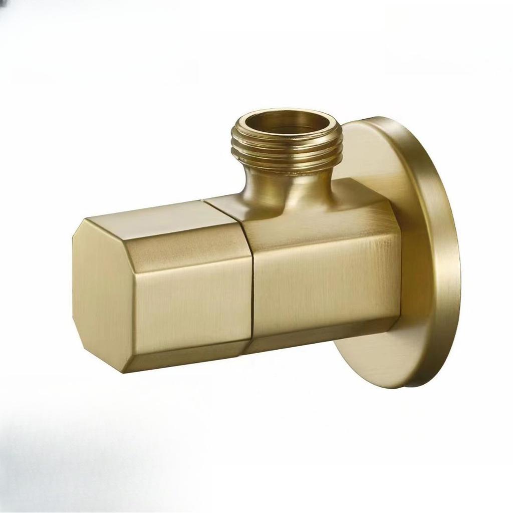 1/2'' European Triangle Valve Hot and Cold Water Stop Universal Retro Angle Valves All Copper Toilet Bathroom