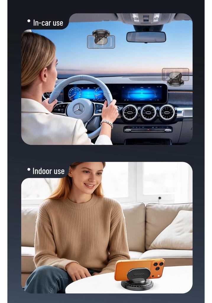 360° Adhesive Non-Slip Dashboard Phone & Tablet Holder
