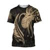 Retro Ocean Animal Pattern T-Shirt For Men Tentacle Organism 3D Printed T Shirts Loose Short Sleeve Tees Round Neck Street Tops