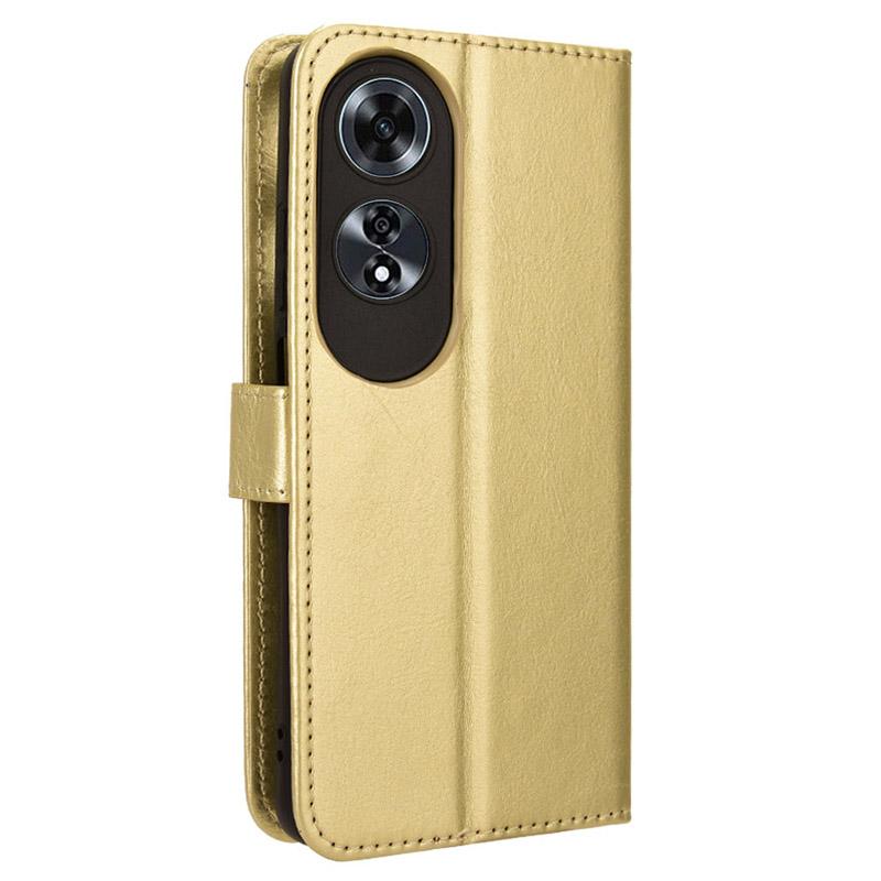 For Oppo A60 4G Leather Case Crazy Horse Texture Phone Cover Mobile Accessories