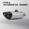 51mm Universal Motorcycle R11 Exhaust Pipe Muffler with Db Killer for Pcx 125 150 C650gt Tmx530 Cb500  590MM 490MM