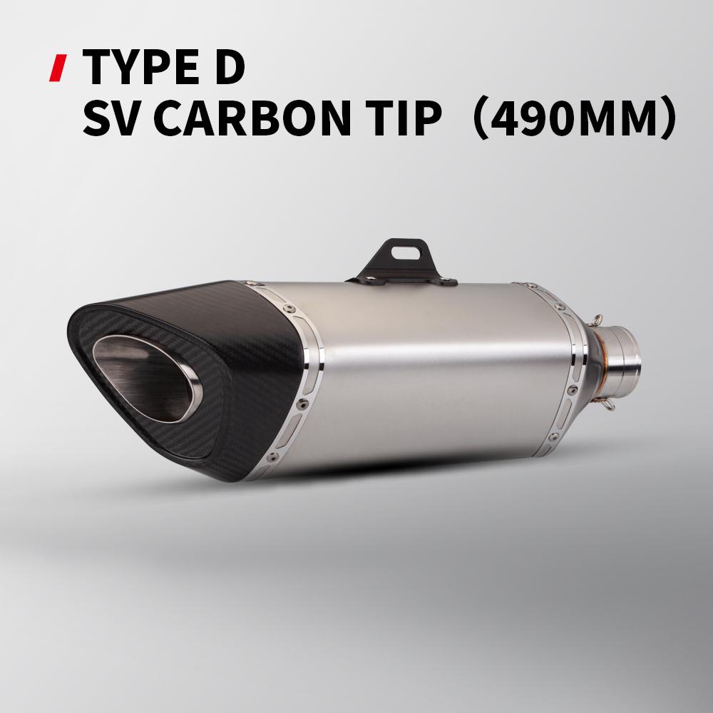51mm Universal Motorcycle R11 Exhaust Pipe Muffler with Db Killer for Pcx 125 150 C650gt Tmx530 Cb500 590MM 490MM