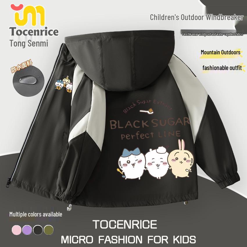 

2025 New Stylish Three-Proof Windbreaker: Spring/Autumn Thin Jacket for Middle & Older Girls 150cm