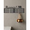 Black Metal Wall Shelf for Sports Memorabilia, Rustproof Storage for Living Room Bedroom