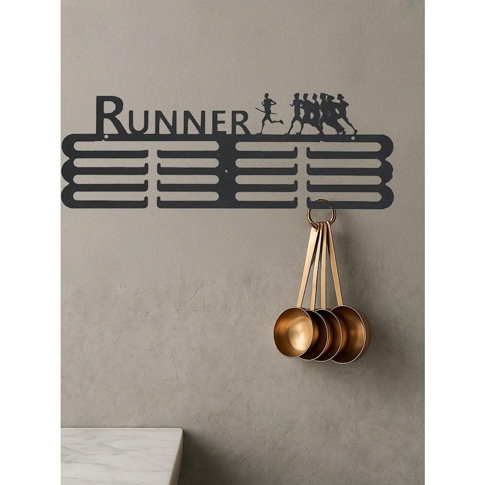 Black Metal Wall Shelf for Sports Memorabilia, Rustproof Storage for Living Room Bedroom